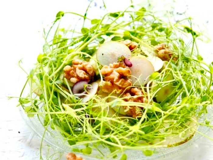 ÆRTESKUD SALAT MED KIWI & AVOCADO