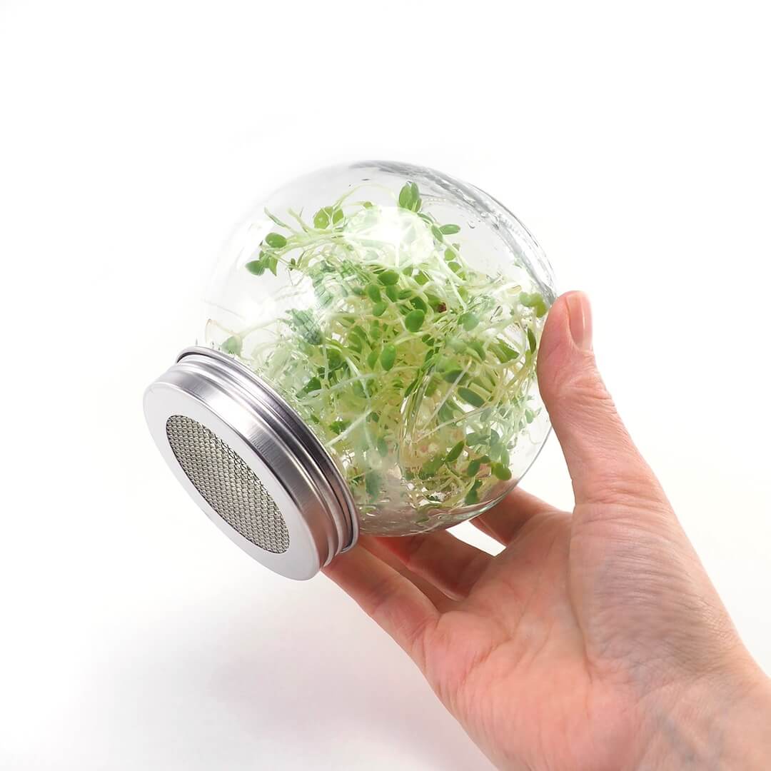 Spireglas 400 ml i hånd for størrelse